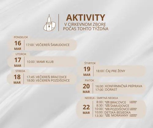 Aktivity na tento týždeň