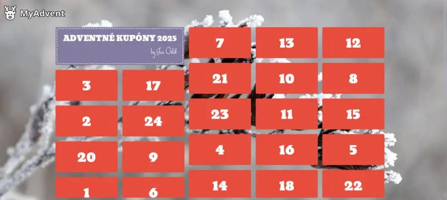 Adventné kupóny na rok 2025